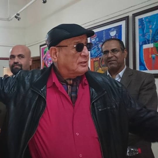 الفنان المطرب حسين نعمة في إفتتاح معرضه