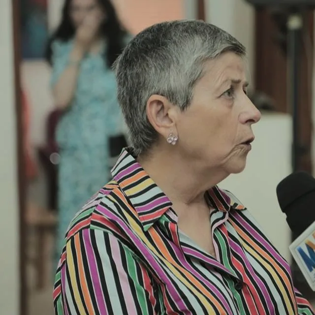 المدافعة عن حقوق الأنسان هناء أدور أثناء أحد المؤتمرات الصحفيةJuly 252016 d